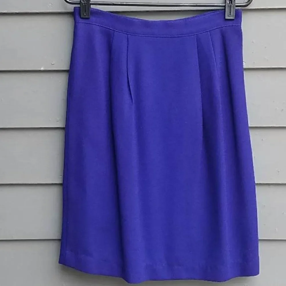 J H Collectibles Blue Wool Skirt size 8